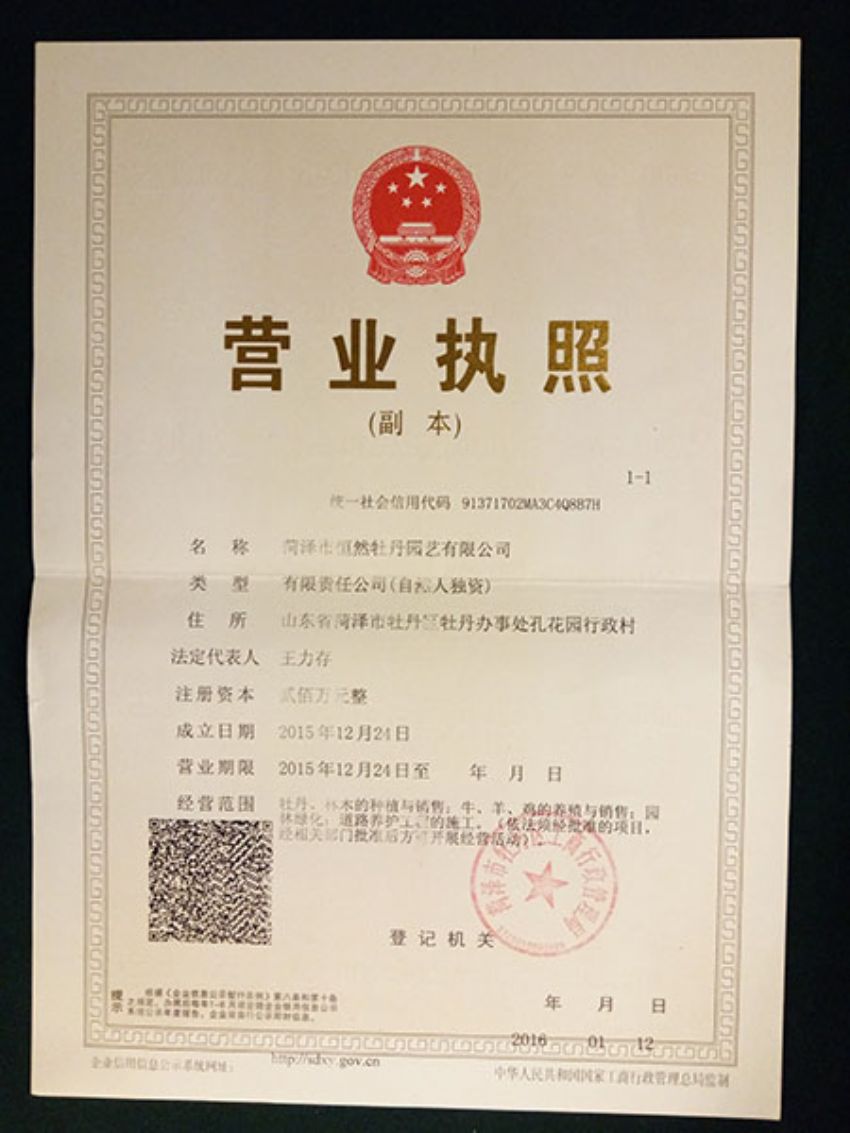 點擊查看詳細信息<br>標題：營業(yè)執(zhí)照 閱讀次數(shù)：1281
